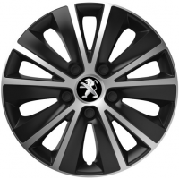 KRYTY KOLIES PRE PEUGEOT 15" RAPIDE silver/black 4ks